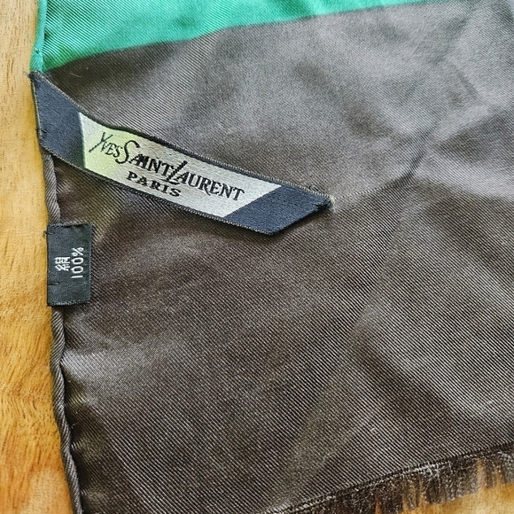 YSL Green and Black Scarf - Picture 6 of 11
